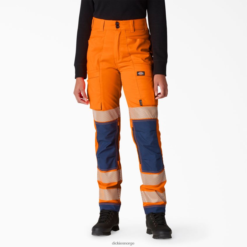 Dickies kvinner hi vis ytelsesbukser 4NB6FR1877 arbeidsklær regelmessig