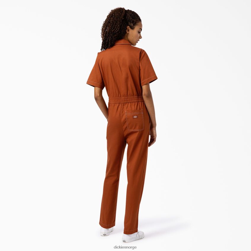 Dickies kvinner florala kjeledress 4NB6FR1934 arbeidsklær pepperkaker brun (dvs.)