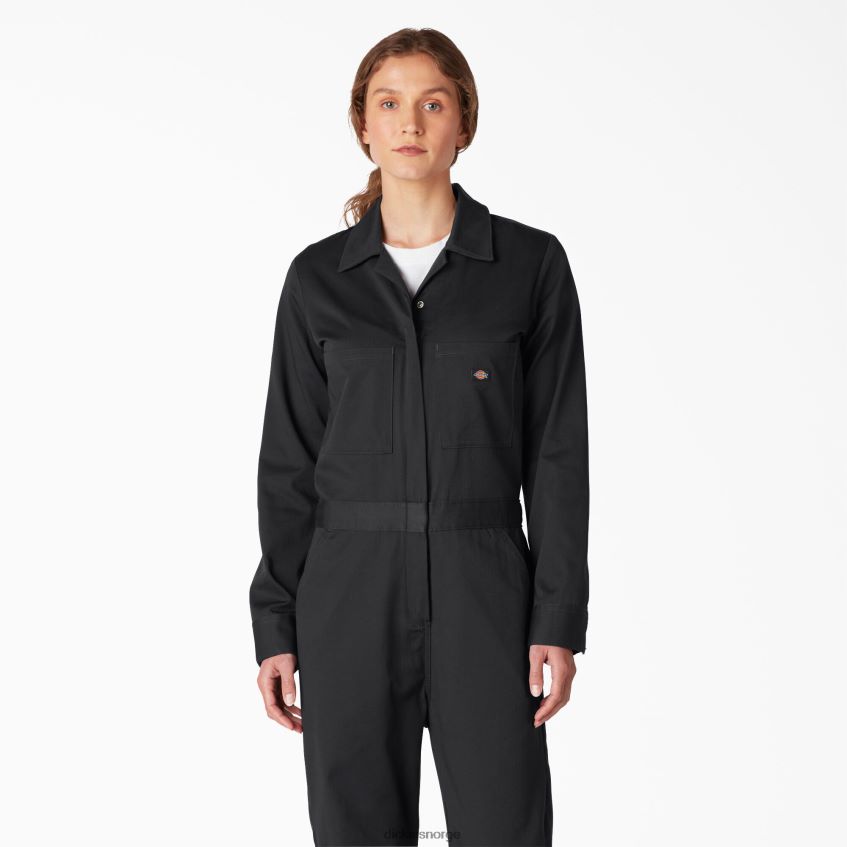 Dickies kvinner langermet kjeledress 4NB6FR1930 arbeidsklær svart (bk)
