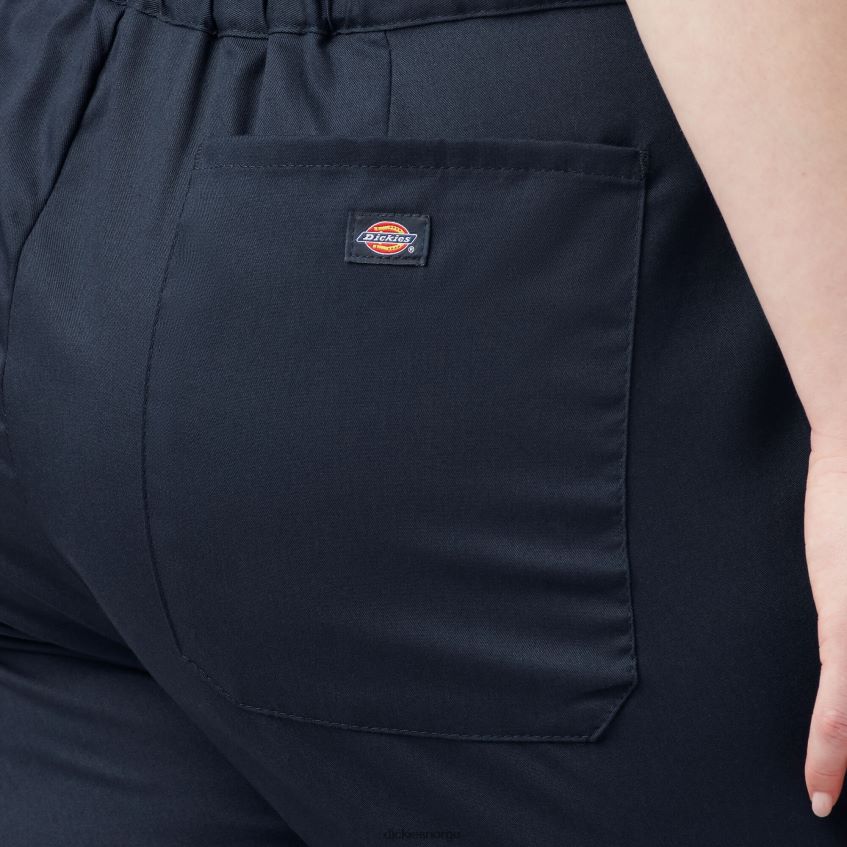 Dickies kvinner pluss flex-kjølende kjeledress med korte ermer 4NB6FR1551 arbeidsklær mørk marineblå (dn)