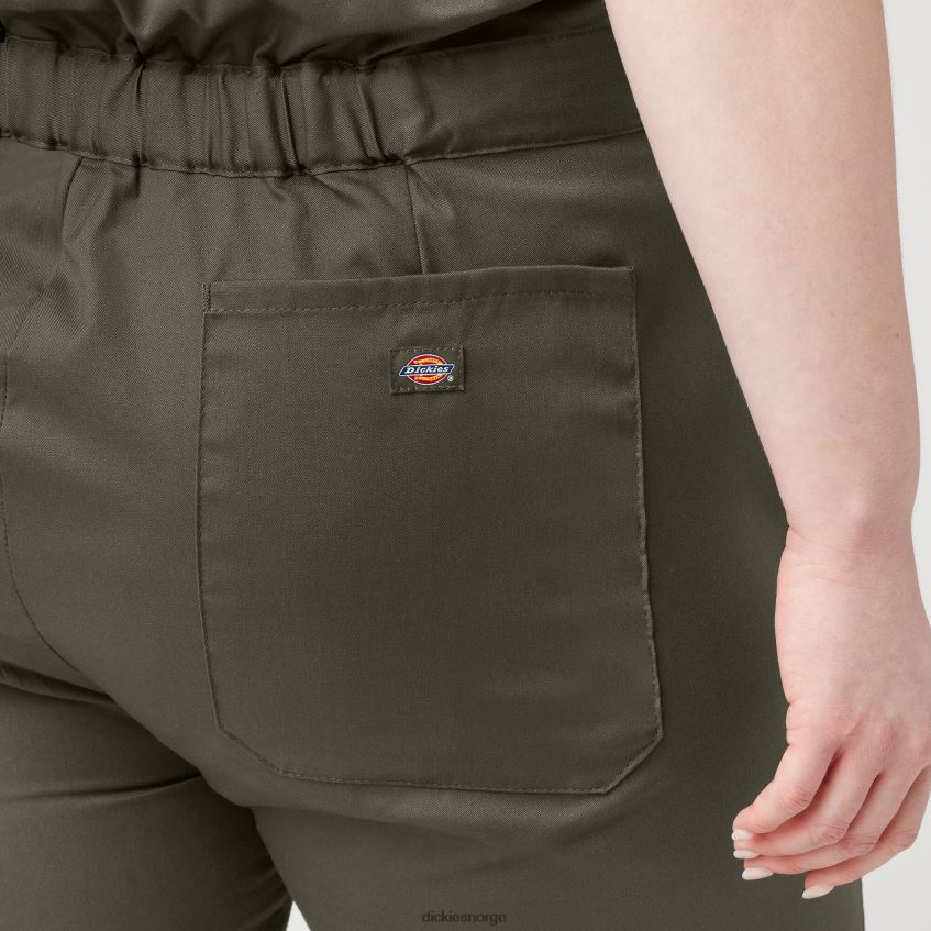 Dickies kvinner pluss flex-kjølende kjeledress med korte ermer 4NB6FR1553 arbeidsklær mosegrønn (ms)