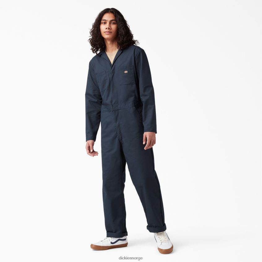 Dickies menn langermet kjeledress 4NB6FR1270 arbeidsklær mørk marineblå (dn)