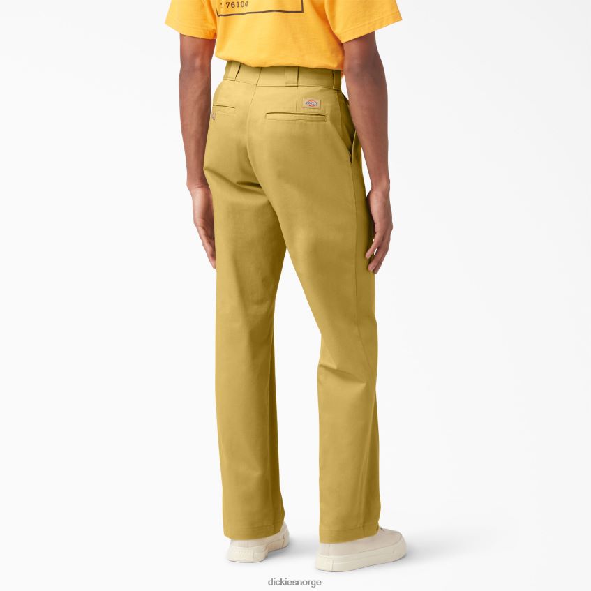 Dickies menn 100 års sateng arbeidsbukse 4NB6FR274 arbeidsklær steinvasket mørk khaki (s2k)