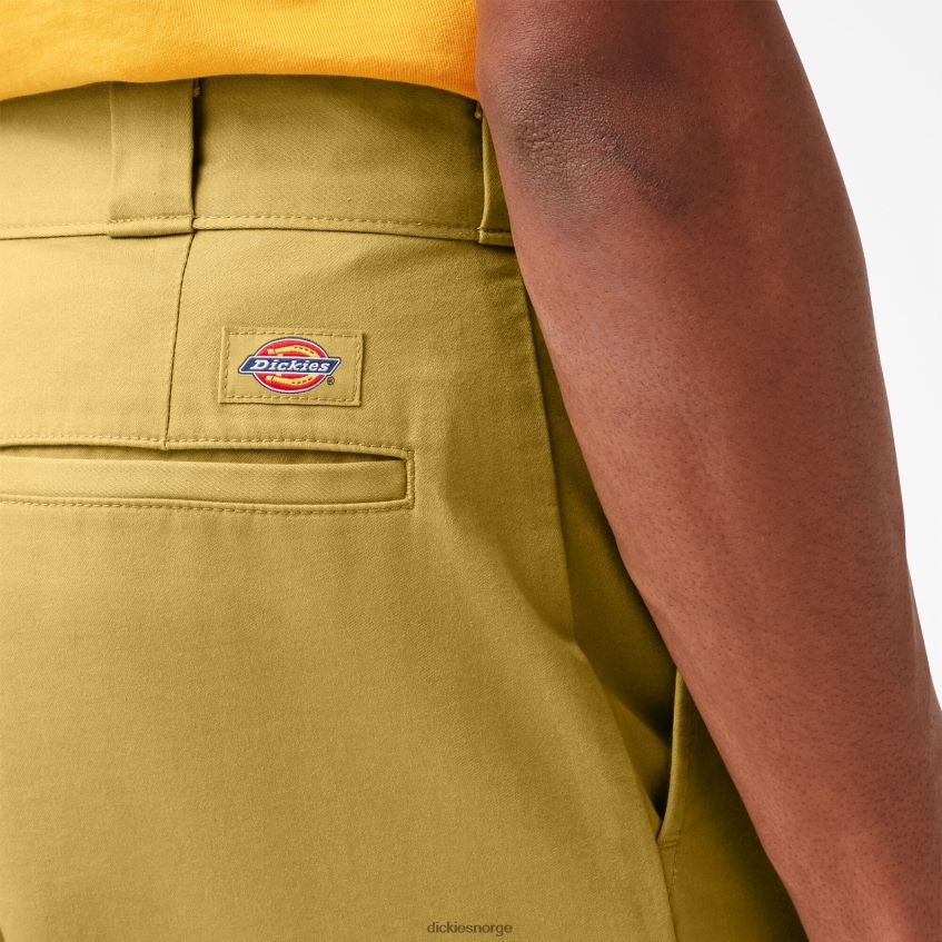 Dickies menn 100 års sateng arbeidsbukse 4NB6FR274 arbeidsklær steinvasket mørk khaki (s2k)