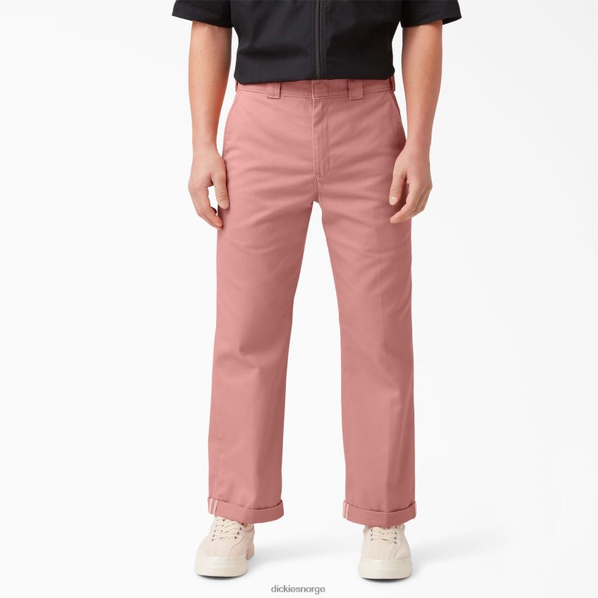 Dickies menn arbeidsbukser med normal passform med twill mansjett 4NB6FR289 arbeidsklær steinvasket rosett (s2r)