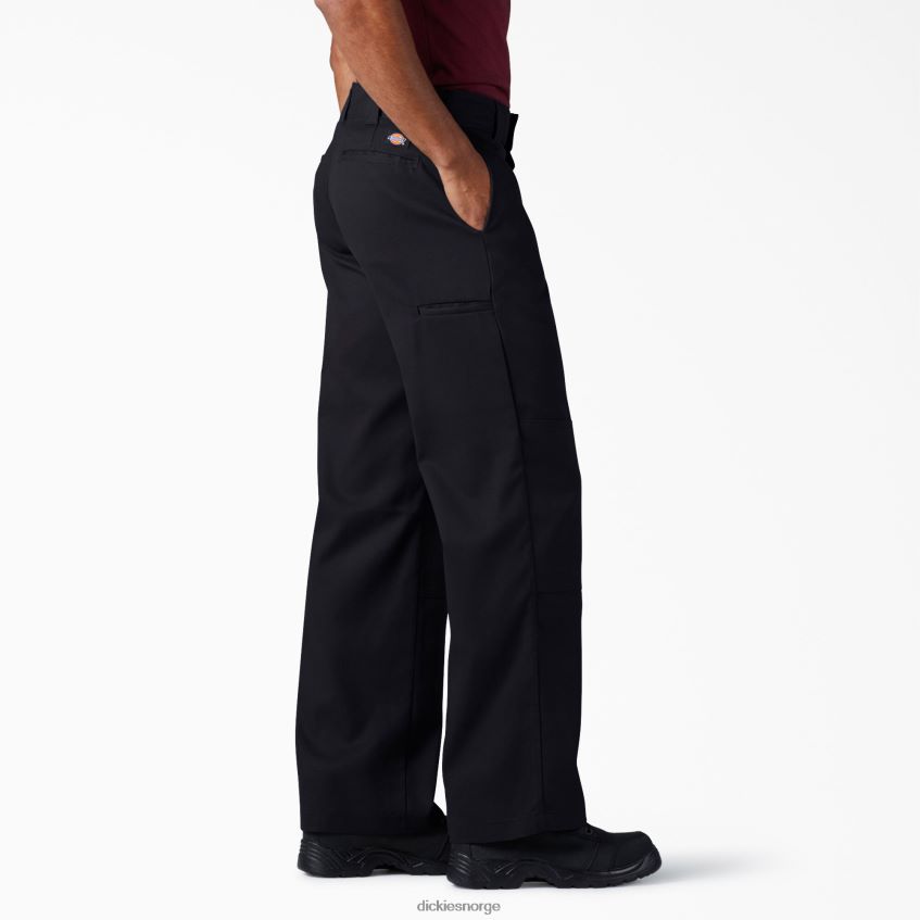 Dickies menn flex loose fit arbeidsbukser med dobbel kne 4NB6FR132 arbeidsklær svart (bk)
