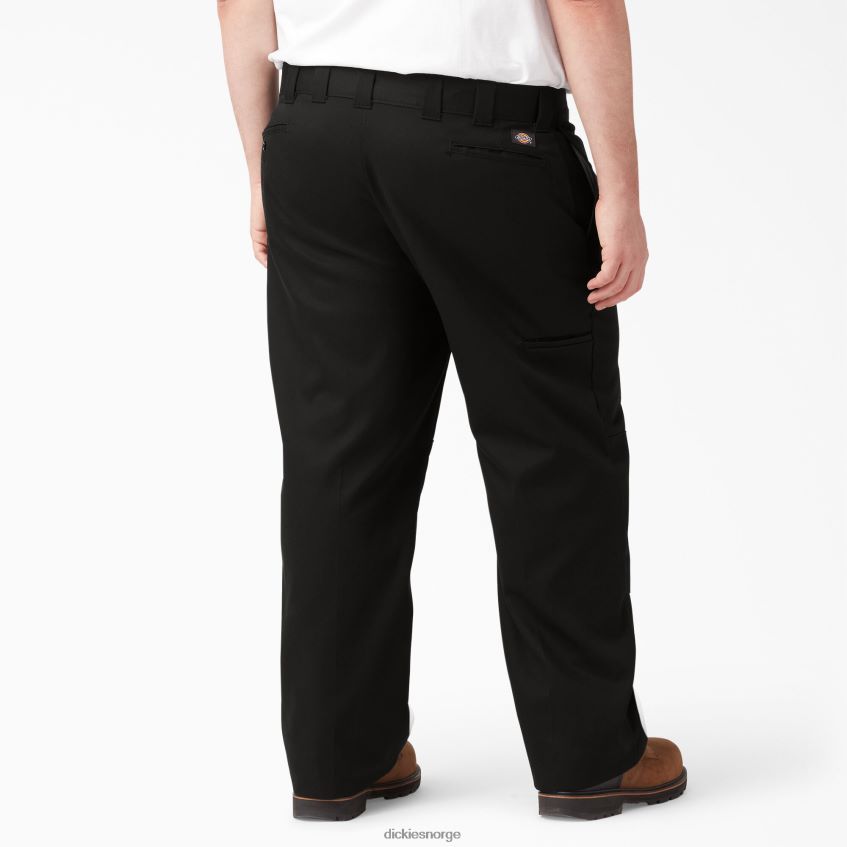 Dickies menn flex loose fit arbeidsbukser med dobbel kne 4NB6FR132 arbeidsklær svart (bk)