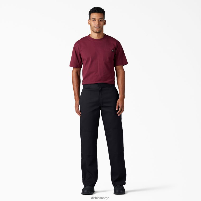 Dickies menn flex loose fit arbeidsbukser med dobbel kne 4NB6FR132 arbeidsklær svart (bk)