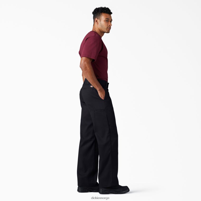 Dickies menn flex loose fit arbeidsbukser med dobbel kne 4NB6FR132 arbeidsklær svart (bk)