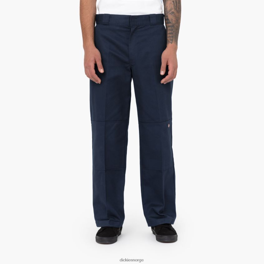 Dickies menn loose fit arbeidsbukser med dobbel kne 4NB6FR29 arbeidsklær mørk marineblå (dn)