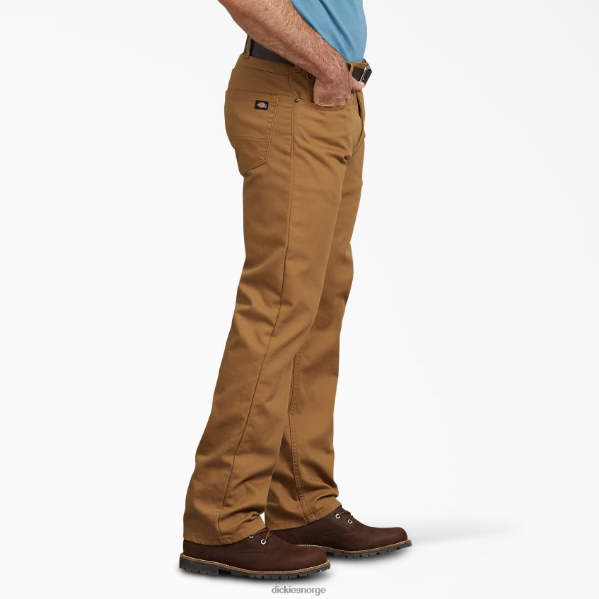 Dickies menn normal passform andebukser 4NB6FR135 arbeidsklær steinvasket brunand (sbd)
