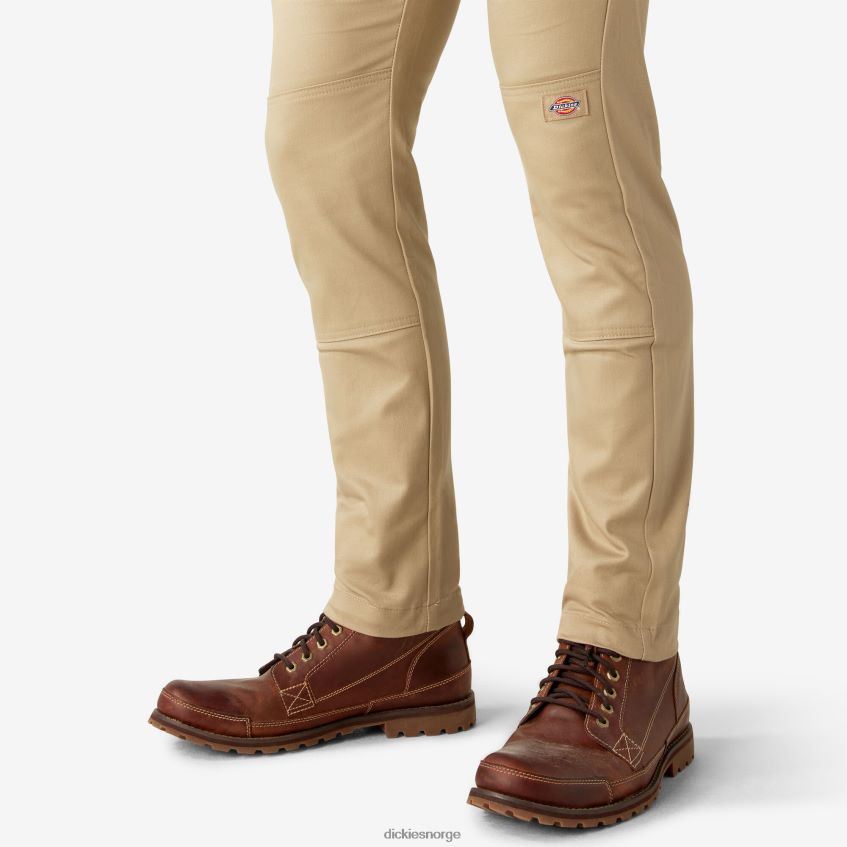 Dickies menn skinny fit arbeidsbukser med doble kne 4NB6FR44 arbeidsklær ørkensand (ds)