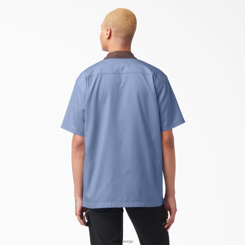 Dickies menn vincent alvarez arbeidsskjorte med blokkkrage 4NB6FR757 arbeidsklær gulf blue (gb)