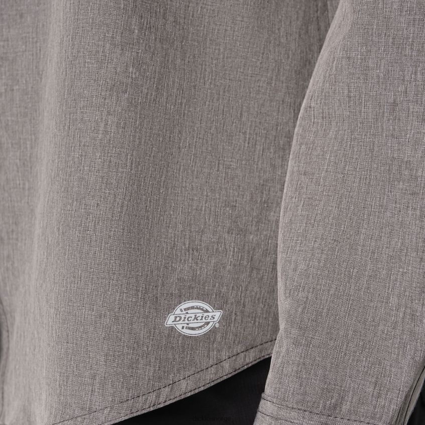 Dickies kvinner kjølende arbeidsskjorte med rulleflik 4NB6FR1676 arbeidsklær grafittgrå (gad)