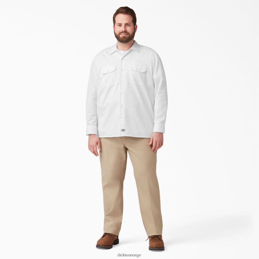 Dickies menn langermet arbeidsskjorte 4NB6FR568 arbeidsklær hvit (wh)