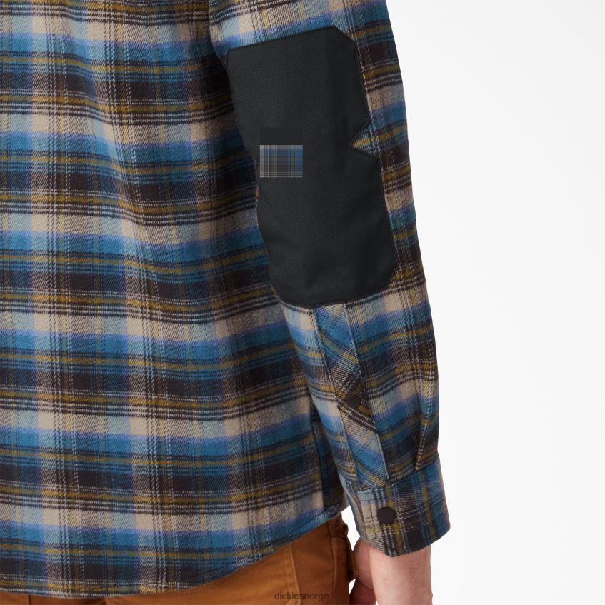 Dickies menn tungvekts flanellskjorte 4NB6FR950 arbeidsklær sørlig fallpledd (b2e)
