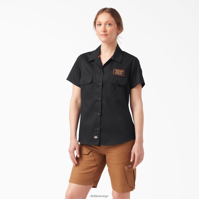 Dickies kvinner traeger ultimate grillskjorte 4NB6FR2156 arbeidsklær svart (bk)