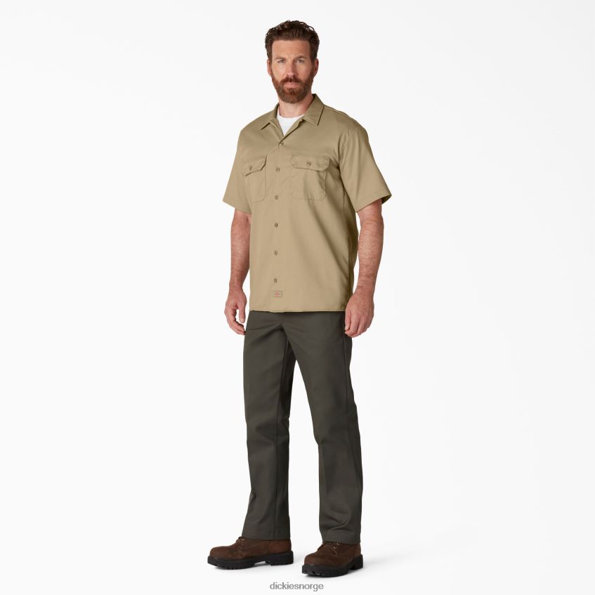 Dickies menn kortermet arbeidsskjorte 4NB6FR495 arbeidsklær khaki (kh)