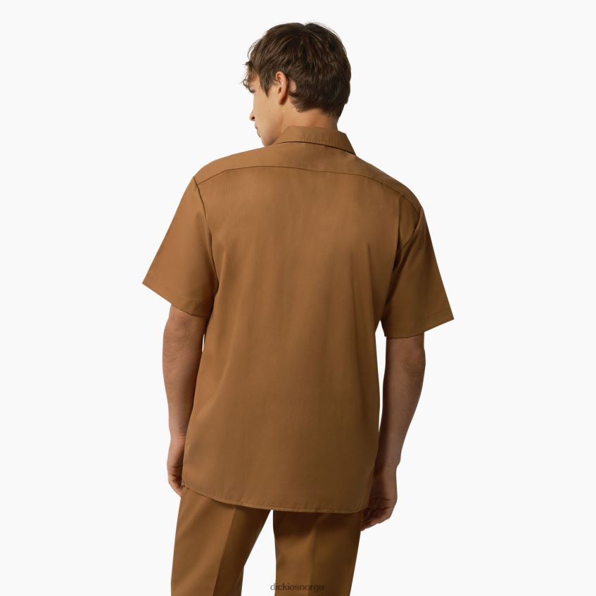 Dickies menn kortermet arbeidsskjorte 4NB6FR503 arbeidsklær brun and (wsd)