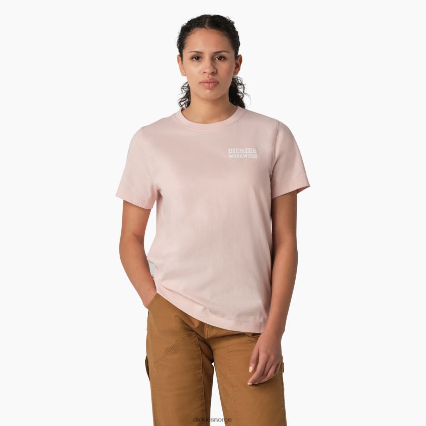 Dickies kvinner grafisk t-skjorte for tunge arbeidsklær 4NB6FR2118 arbeidsklær lotus rosa (lo2)