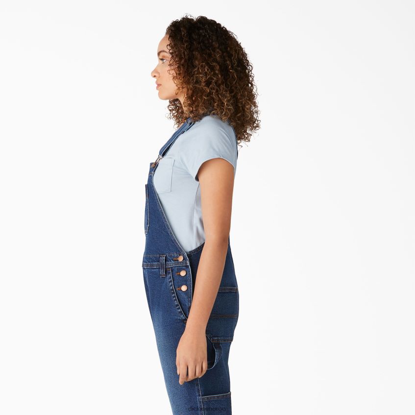 Dickies kvinner denim boyfriend fit smekke overalls 4NB6FR1935 klær retro steinvasket (rsw)