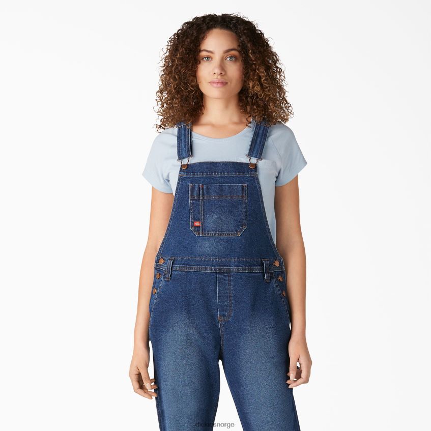 Dickies kvinner denim boyfriend fit smekke overalls 4NB6FR1935 klær retro steinvasket (rsw)