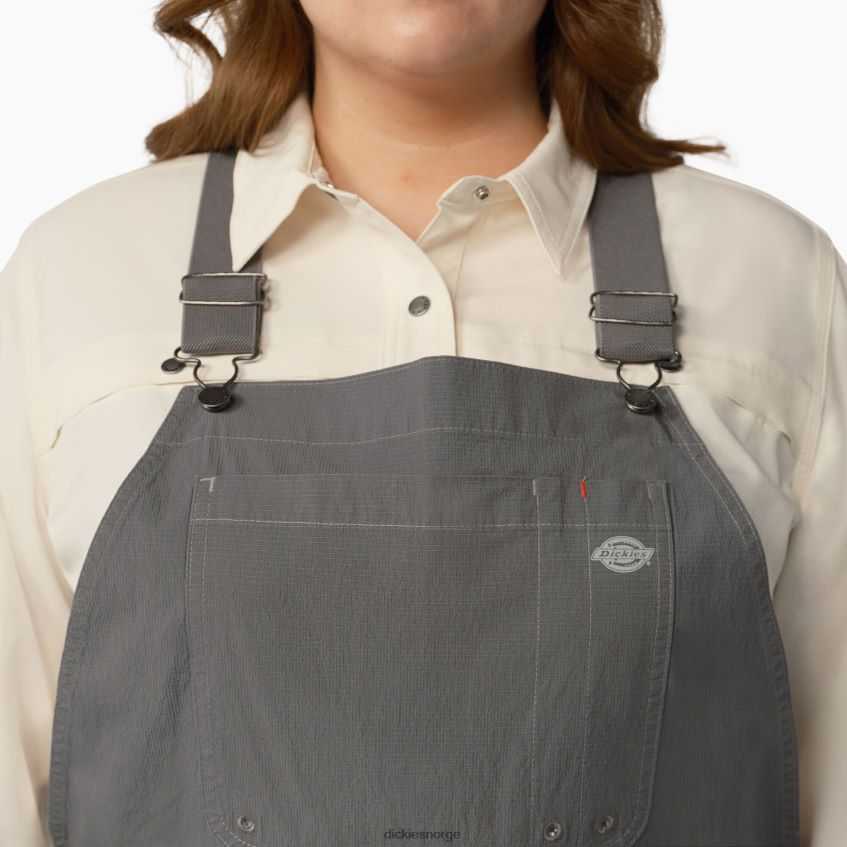 Dickies kvinner pluss kjølende ripstop-smekkedress 4NB6FR1669 klær skyllet grafitt (rga)