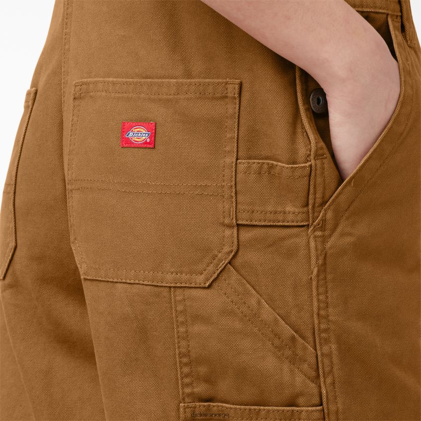Dickies kvinner smekkedress med avslappet passform 4NB6FR1558 klær skyllet brun and (rbd)