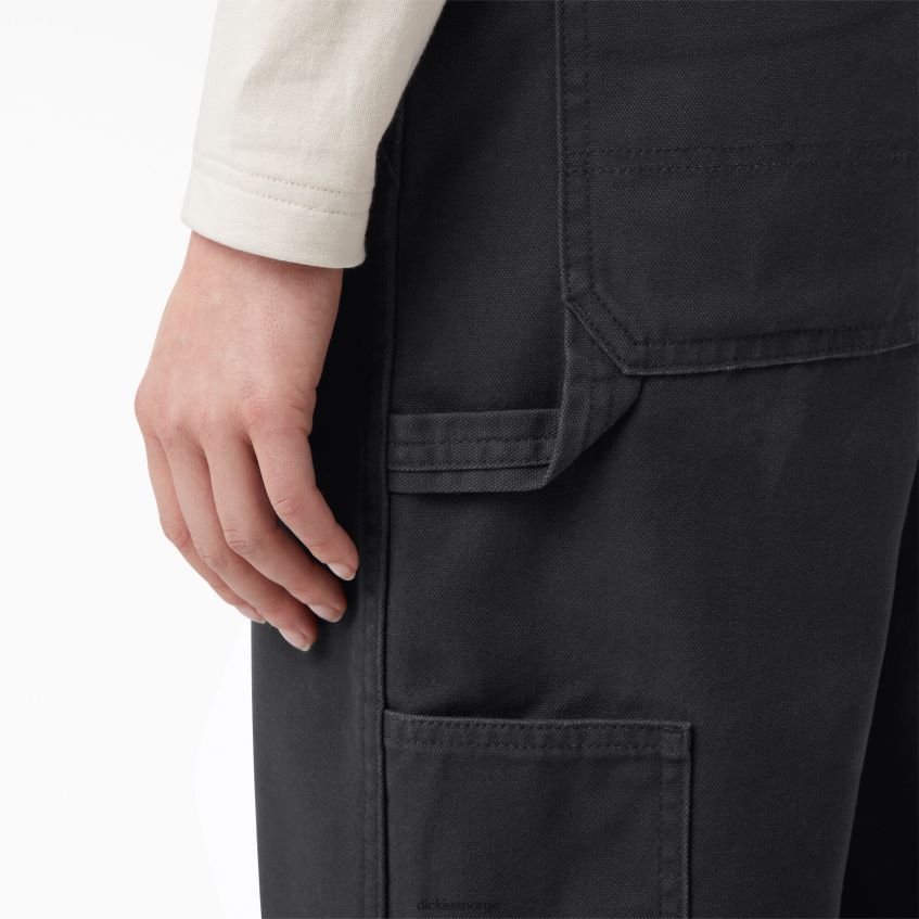Dickies kvinner smekkedress med avslappet passform 4NB6FR1559 klær skyllet svart (rbk)