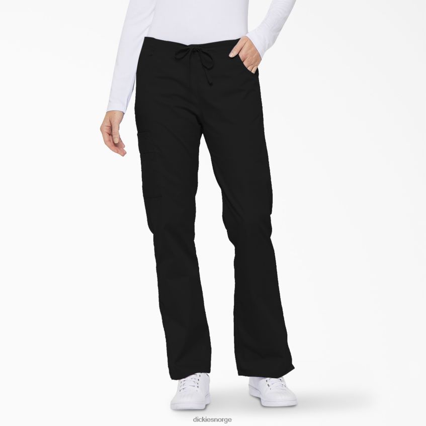 Dickies kvinner eds signatur flare leg cargo skrubbebukser 4NB6FR2519 klær svart (blk)