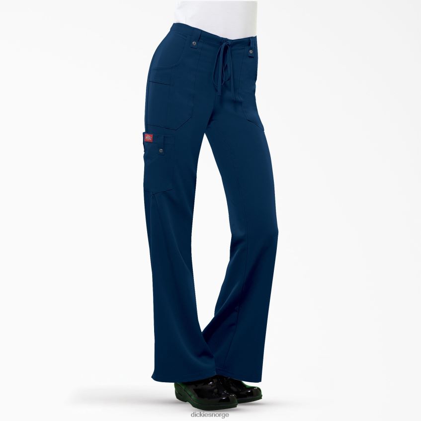 Dickies kvinner xtreme stretch flare leg cargo skrubbebukser 4NB6FR2432 klær marineblå (nvy)