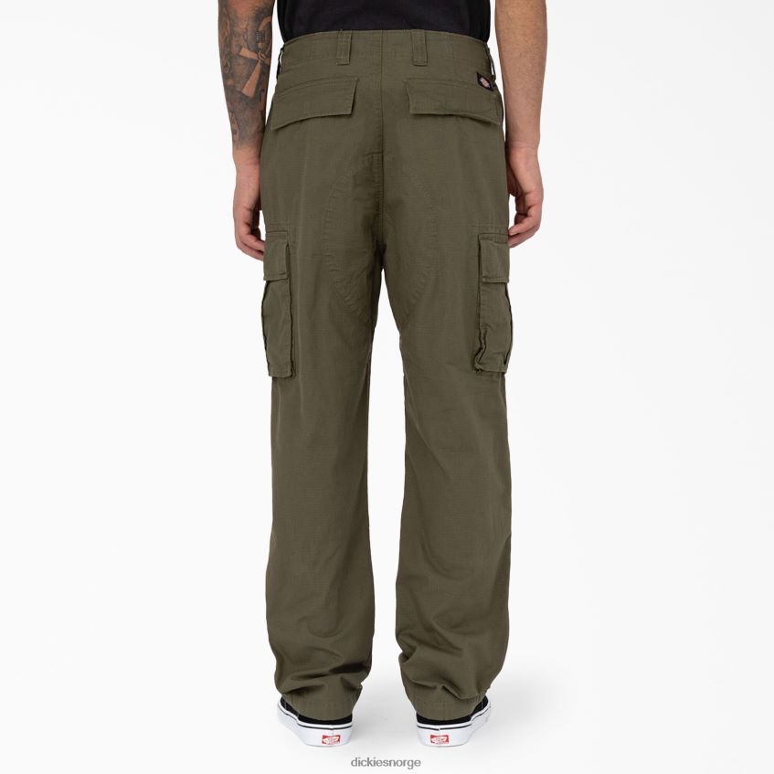 Dickies menn eagle bend avslappet passform doble kne cargo bukser 4NB6FR207 klær militærgrønn (ml)