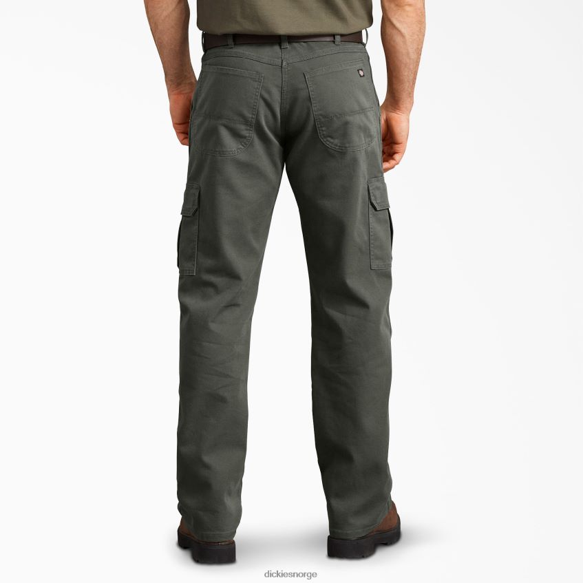Dickies menn normal passform duck cargo bukser 4NB6FR178 klær steinvasket olivengrønn (sog)