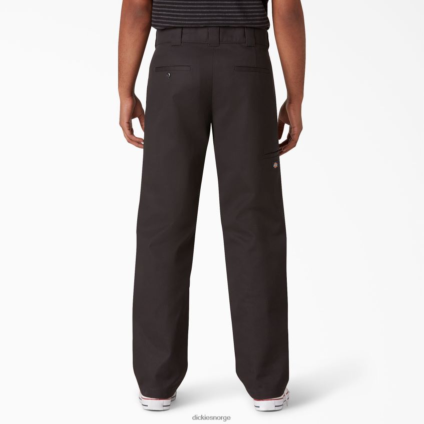 Dickies menn flat front doble knebukser 4NB6FR307 klær svart (bkx)