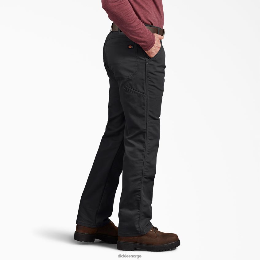 Dickies menn normal passform duck doble knebukser 4NB6FR198 klær steinvasket svart (sbk)