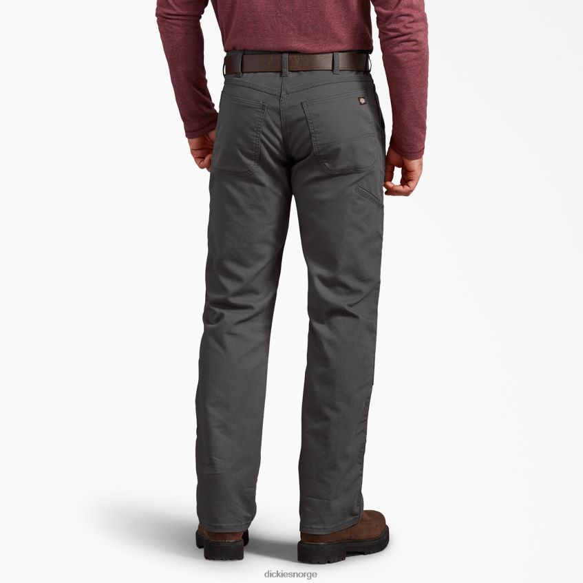 Dickies menn normal passform duck doble knebukser 4NB6FR199 klær steinvasket grå (ssl)