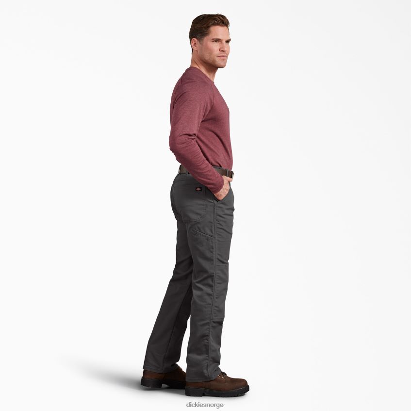 Dickies menn normal passform duck doble knebukser 4NB6FR199 klær steinvasket grå (ssl)