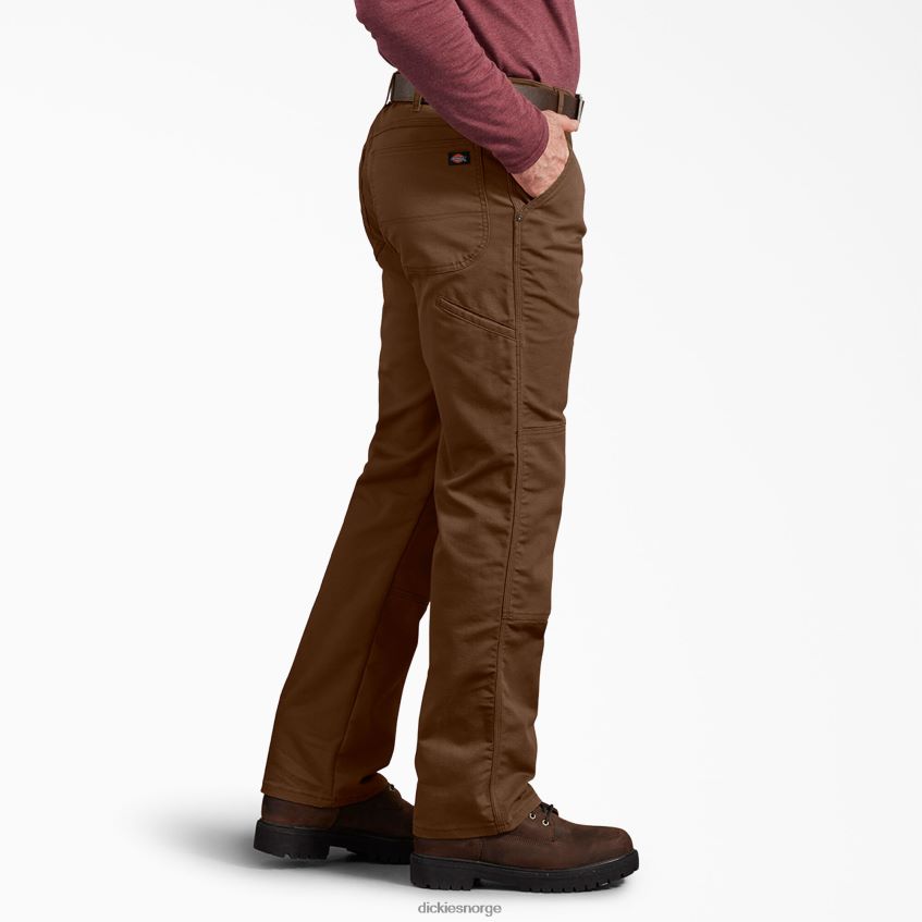 Dickies menn normal passform duck doble knebukser 4NB6FR200 klær steinvasket tømmerbrun (stb)