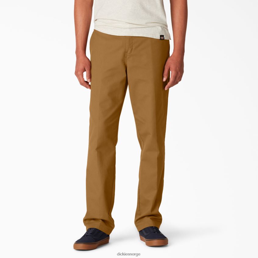 Dickies menn skateboarding slim fit bukser 4NB6FR106 klær brun and kontrastsøm (tsb)