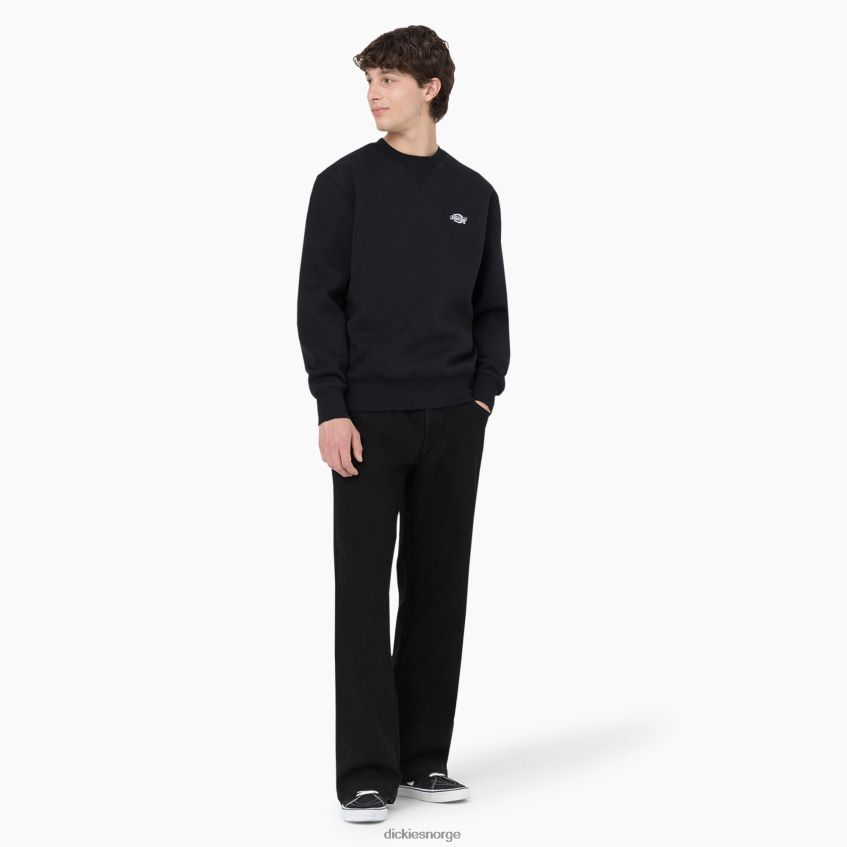 Dickies menn skateboarding wingville jeans med løs passform 4NB6FR272 klær svart denim (l9d)