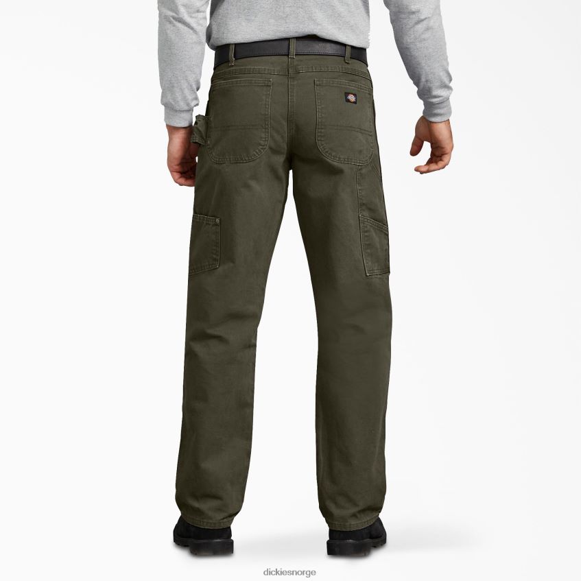 Dickies menn avslappet passform slipte andesnekkerbukser 4NB6FR144 klær skyllet mosegrønn (rms)