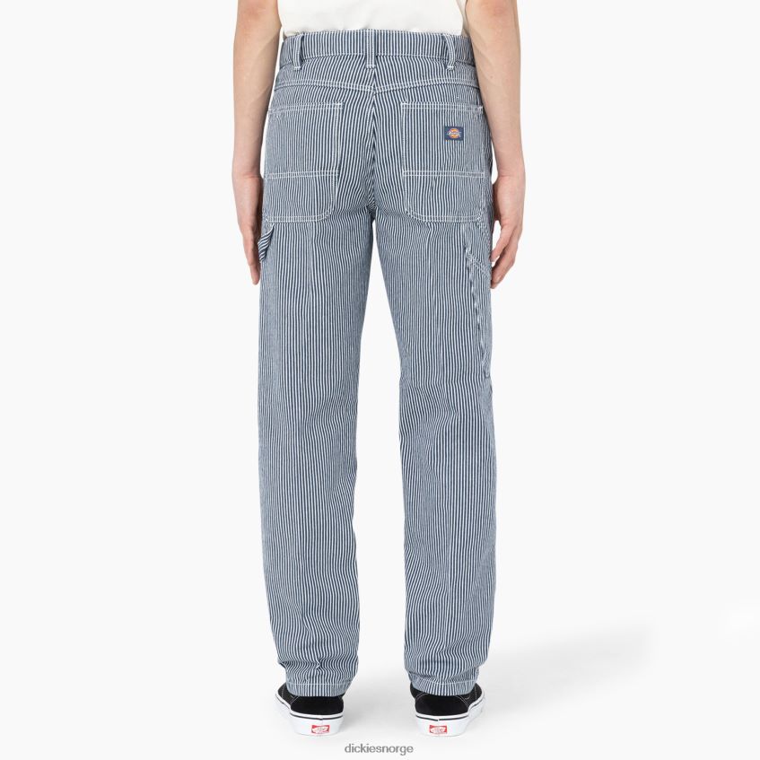 Dickies menn garyville hickory stripe snekkerbukse 4NB6FR156 klær ecru/luftvåpen blå (eua)