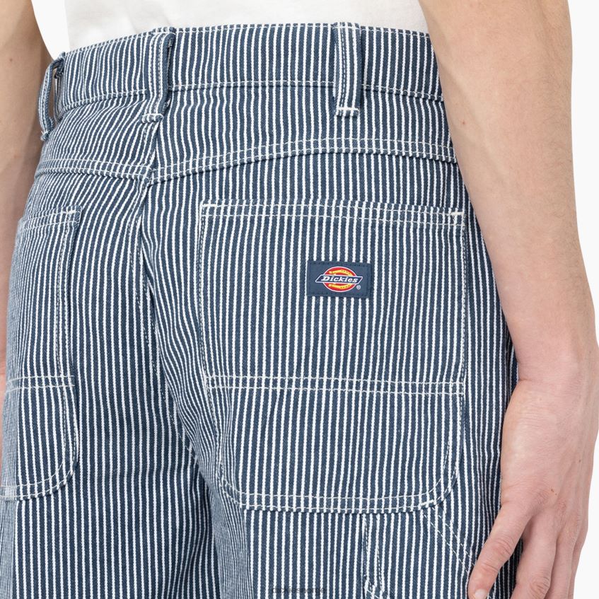 Dickies menn garyville hickory stripe snekkerbukse 4NB6FR156 klær ecru/luftvåpen blå (eua)