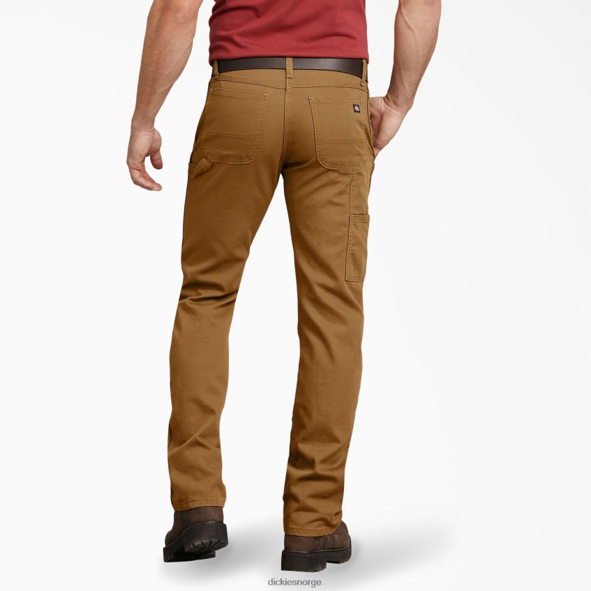 Dickies menn normal passform duck carpenter bukser 4NB6FR92 klær steinvasket brunand (sbd)