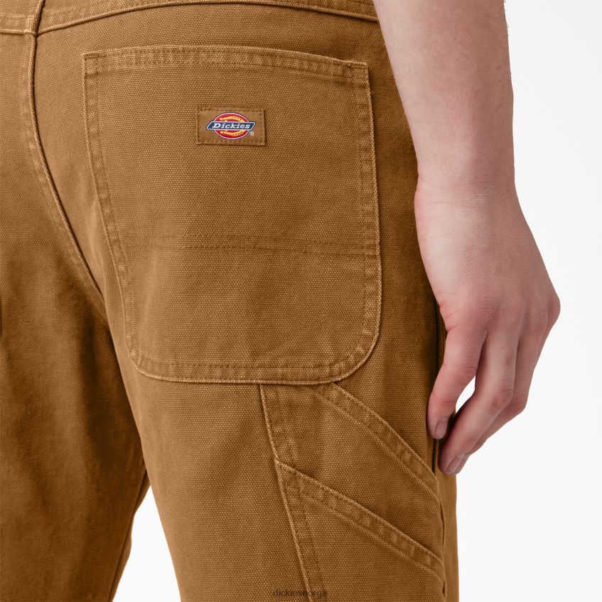 Dickies menn vanlig passform steinvaskede andesnekkerbukser 4NB6FR250 klær steinvasket brunand (sbd)