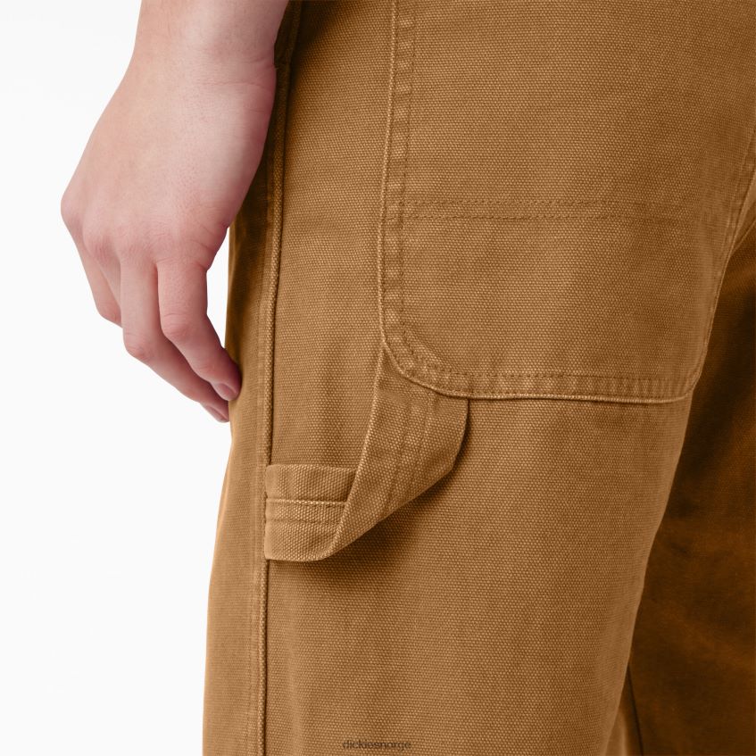 Dickies menn vanlig passform steinvaskede andesnekkerbukser 4NB6FR250 klær steinvasket brunand (sbd)