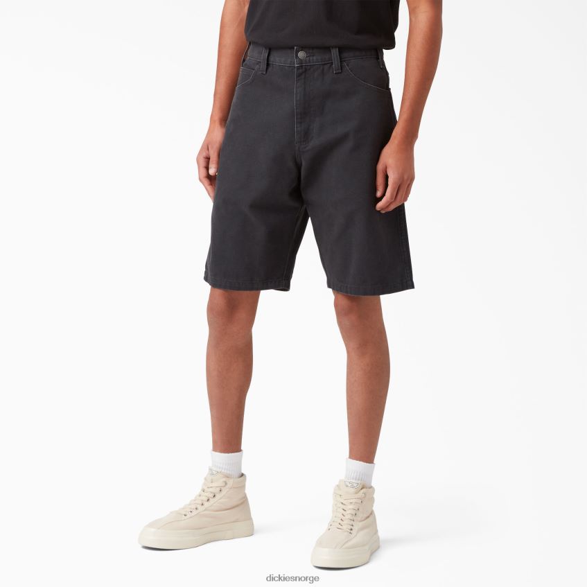 Dickies menn steinvasket andesnekkershorts 11" 4NB6FR468 klær steinvasket svart (sbk)