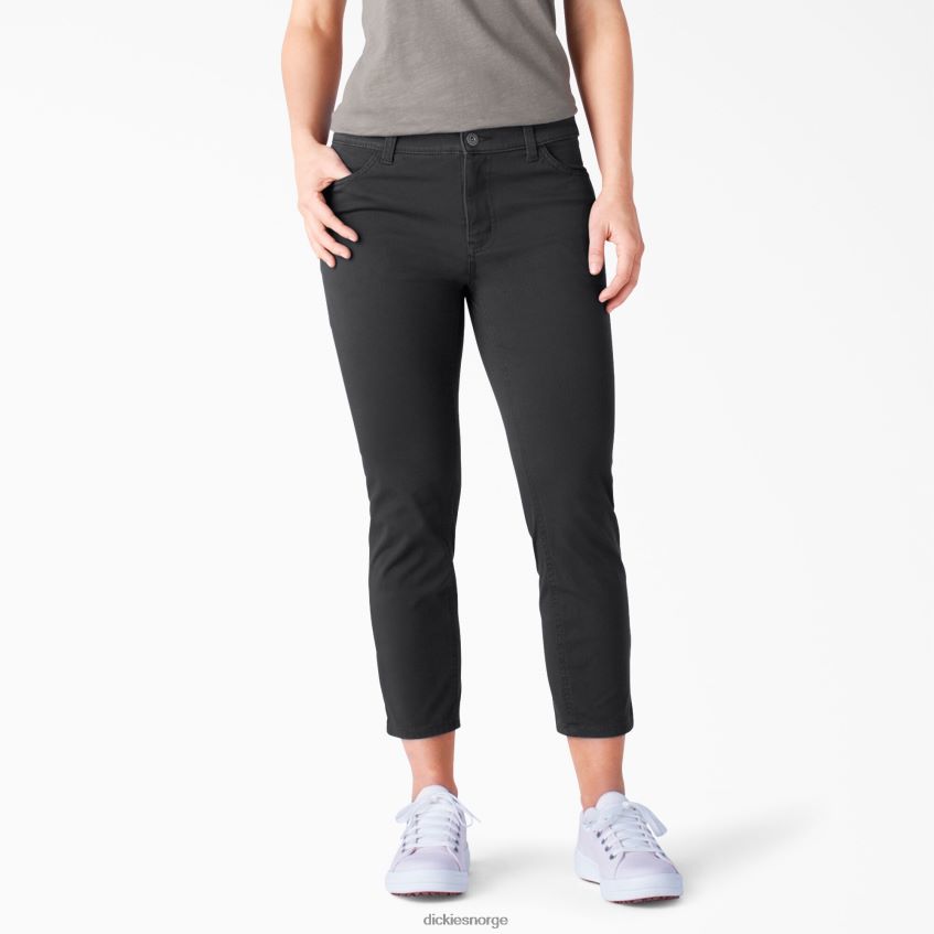 Dickies kvinner perfekt form skinny fit capri 4NB6FR1815 klær skyllet svart (rbkx)