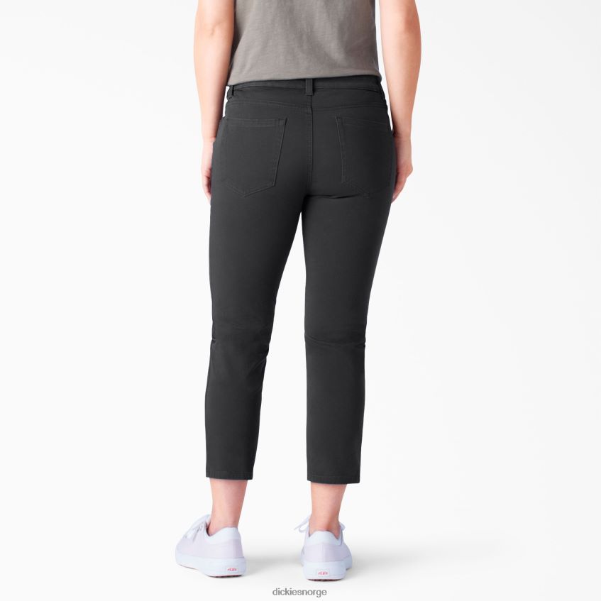 Dickies kvinner perfekt form skinny fit capri 4NB6FR1815 klær skyllet svart (rbkx)