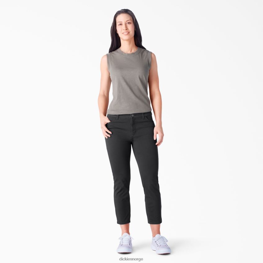 Dickies kvinner perfekt form skinny fit capri 4NB6FR1815 klær skyllet svart (rbkx)